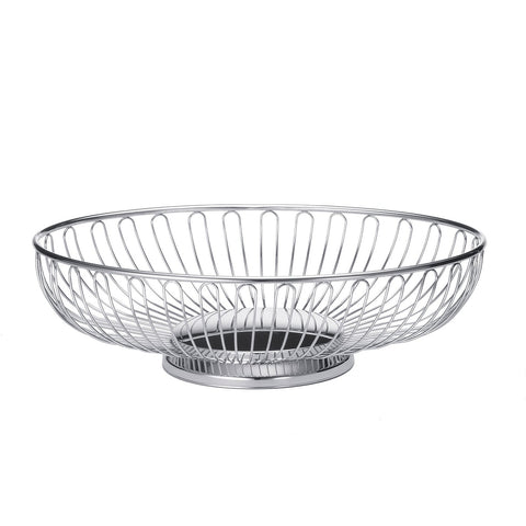 Tablecraft Products 4176 Chalet Collection Chrome Plated 11" Oval Wire Basket