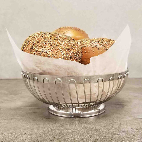 Tablecraft Products 4176 Chalet Collection Chrome Plated 11" Oval Wire Basket