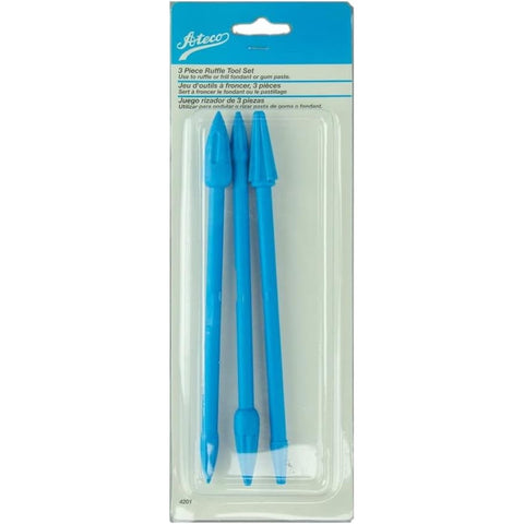 Ateco 4201 3-Piece Double-End Fondant Ruffle Tool Set