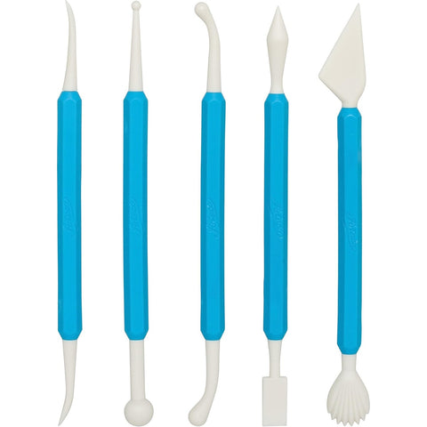Ateco 4212 5-Piece Sugar Paste Sculpting Tool Set with 10 Shapes