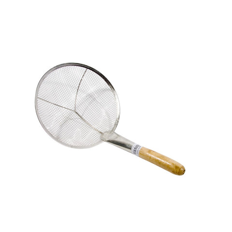 Town Equipment 42411 11-Inch Cantonese Strainer with Reinforced Stainless Steel Mesh and Wood Handle