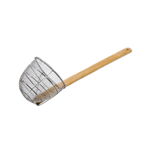 Town 42615 5-1/2" Bamboo Handle Stainless Steel Wire Mesh Noodle Skimmer