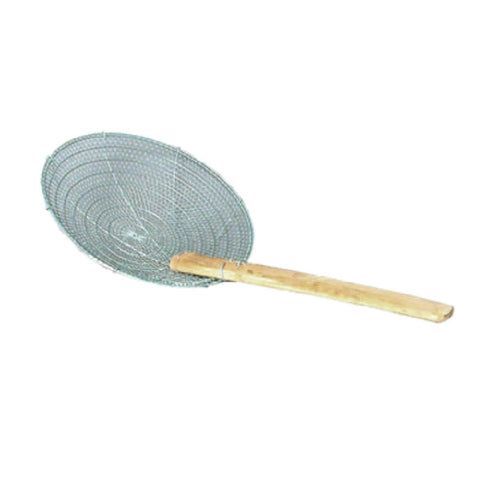 Town Equipment 42620 - 10" Galvanized Coarse Mesh Skimmer with Bamboo Handle