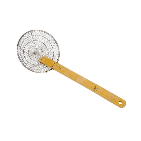 Town Equipment 42624 14" Galvanized Coarse Mesh Skimmer with Bamboo Handle