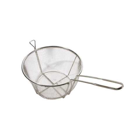 Town 42939 Round Pasta Basket, 8-1/2" Stainless Steel Strainer with Handle