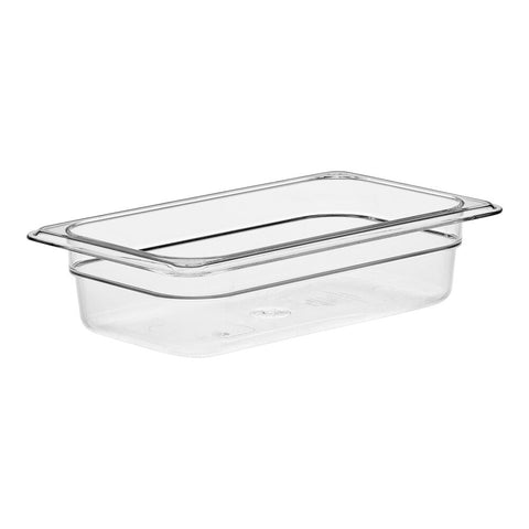 Cambro 42CW135 Camwear 1/4 Size Clear Polycarbonate Food Pan, 2-1/2" Deep