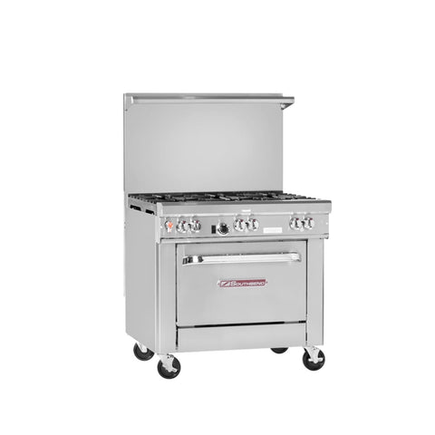 Southbend 436A-3C Ultimate 36 in Commercial Gas Range with 36 in Charbroiler and Convection Oven Base
