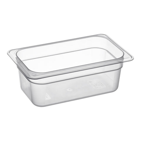 Cambro 44PP190 1/4 Size Translucent Polypropylene Food Pan, 4 inch Deep