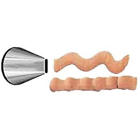 Ateco 44 Ribbon Pastry Tip - Stainless Steel Basketwave and Ribbon Decorating Tube