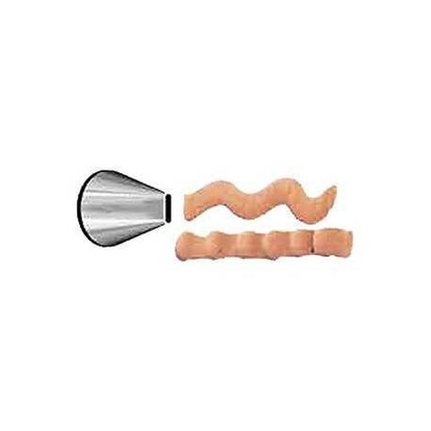 Ateco 44 Ribbon Pastry Tip - Stainless Steel Basketwave and Ribbon Decorating Tube
