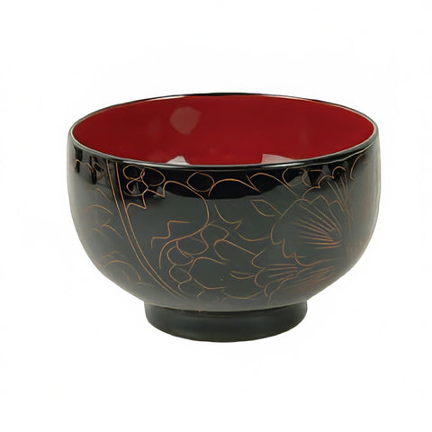 Thunder Group 45-3 9 oz. Wood Miso Melamine Soup/Rice Bowl