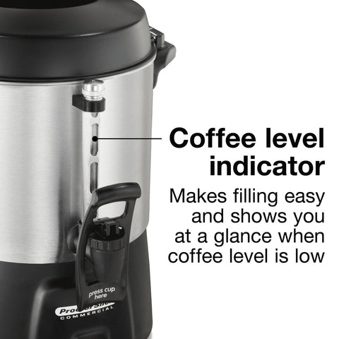 Hamilton Beach Commercial 45040R 40-Cup Brushed Aluminum Coffee Urn