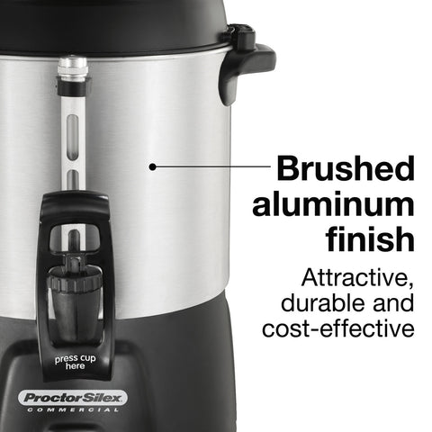 Hamilton Beach Commercial 45040R 40-Cup Brushed Aluminum Coffee Urn