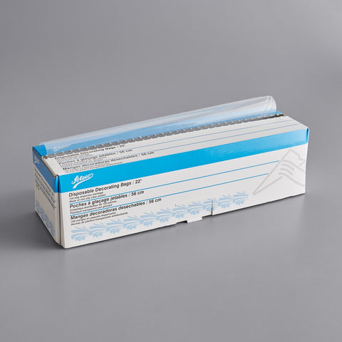 Ateco 4622 22" Non-Slip Clear Disposable Pastry Bags, 100/Roll