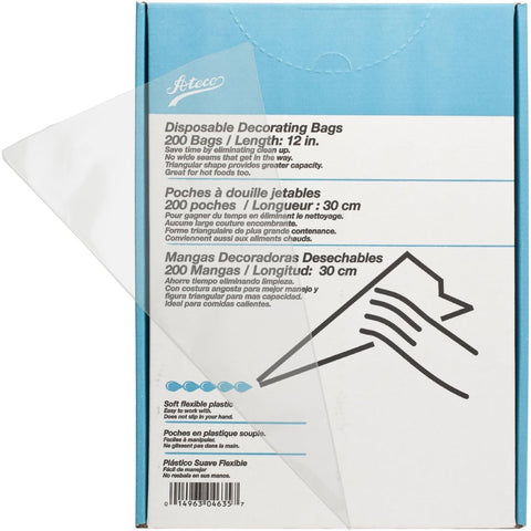 Ateco 4635 Soft Disposable Decorating Bags, 12-Inch, Pack of 200