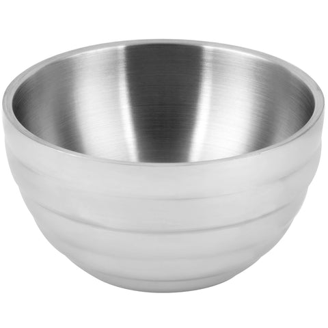 Vollrath 46587 3/4-Quart Round Double-Wall Stainless Steel Beehive Serving Bowl