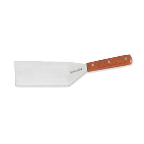 Mundial 4685M 6" x 3" Solid Stainless Steel Turner with Wood Handle