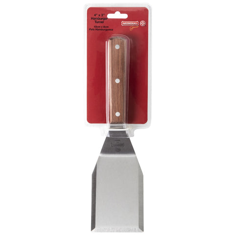 Mundial 4686M Hamburger Turner 4" x 3" with Wood Handle