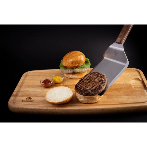 Mundial 4688M 6" x 5" Hamburger and Meat Turner Spatula with Wood Handle