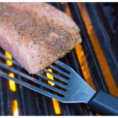 Mundial 4690BW Fish Turner - Slotted Stainless Steel Blade with Black Wood Handle