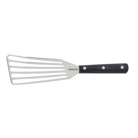 Mundial 4690BW Fish Turner - Slotted Stainless Steel Blade with Black Wood Handle