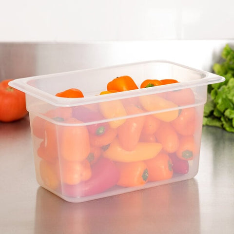 Cambro 46PP190 1/4 Size Translucent Polypropylene Food Pan, 6-Inch Deep
