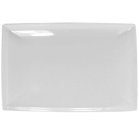 Thunder Group 47128WT Classic White 12-1/2" x 8" Rectangular Melamine Tray