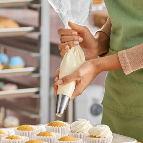 Ateco 4718 18" High-Grip Clear Disposable Pastry Bags - 100/Roll