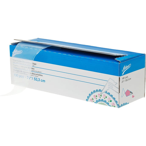 Ateco 4721 21" High-Grip Clear Disposable Pastry Bags - 100/Roll