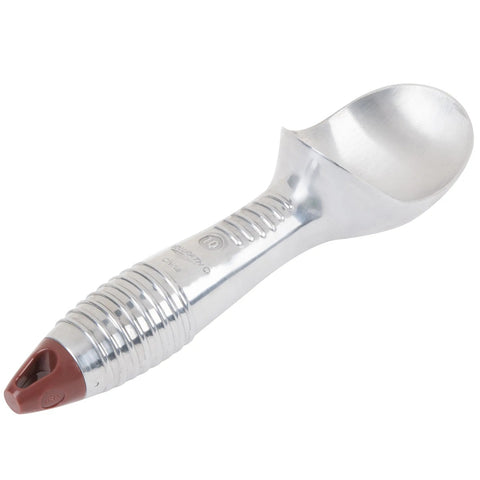 Vollrath 47274 4 oz. Aluminum Ice Cream Scoop with Brown End Cap