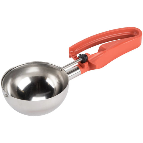 Vollrath 47388 Jacob's Pride 8 oz. Orange Squeeze Handle Disher