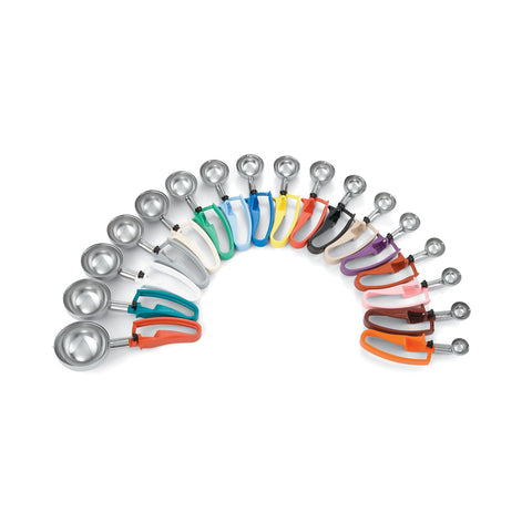 Vollrath 47388 Jacob's Pride 8 oz. Orange Squeeze Handle Disher