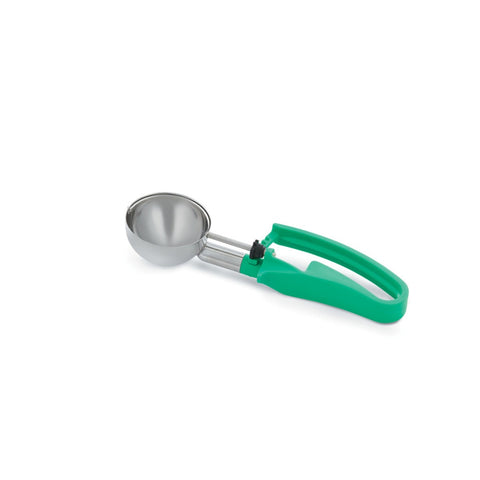 Vollrath 47393 Jacob's Pride #12 Green Squeeze Handle Disher - 2.8 oz