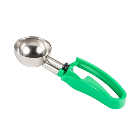 Vollrath 47393 Jacob's Pride #12 Green Squeeze Handle Disher - 2.8 oz