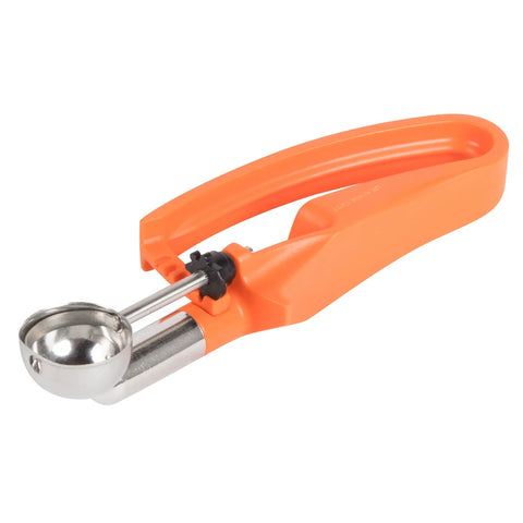 Vollrath 47404 Jacob's Pride #100 Orange Squeeze Handle Disher - 0.33 oz