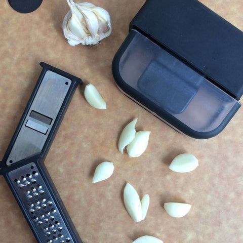 Microplane 48048 Garlic Slicer Mincer Set - Black