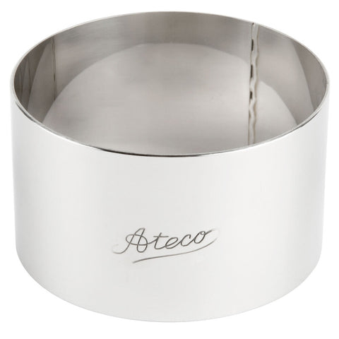 Ateco 4901 Stainless Steel Round Food Ring Mold, 3" x 1-3/4"
