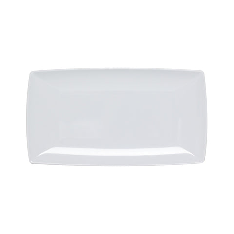 Thunder Group 49136WT Classic White 13" x 6-1/2" Rectangular Melamine Tray