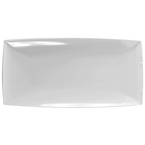 Thunder Group 49168WT Classic White 16-1/8" x 8" Rectangular Melamine Tray