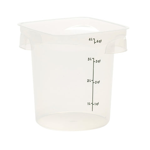 Cambro 4RFSPROPP190 4 Qt CamRound FreshPro Translucent Polypropylene Round Food Storage Container