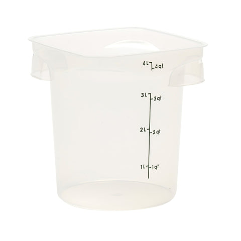 Cambro 4RFSPROPP190 4 Qt CamRound FreshPro Translucent Polypropylene Round Food Storage Container