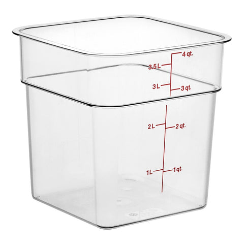 Cambro 4SFSCW135 CamSquare 4 Qt. Clear Square Polycarbonate Food Storage Container