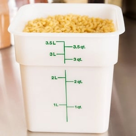 Cambro 4SFSP148 4 Qt. White CamSquares Polyethylene Food Storage Container