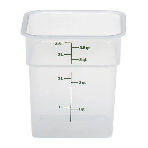 Cambro 4SFSPP190 CamSquare 4 qt Translucent Square Food Storage Container