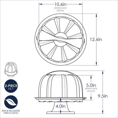 Nordic Ware 50003 Bundt Cake Stand with Locking Lid