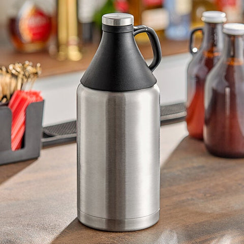 Franmara 5002-BU 64 oz. Triple-Wall Stainless Steel Beer Growler