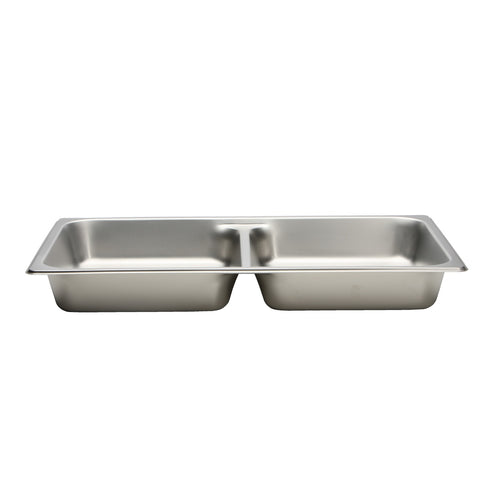 Libertyware 5002DV Full Size Divided Stainless Steel Steam Table Pan, 2-1/2" Deep 24 Gauge
