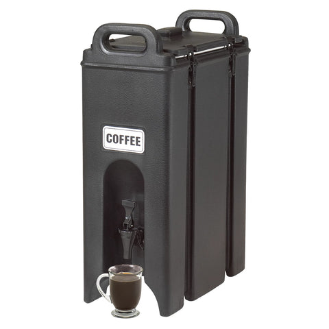 Cambro 500LCD110 Camtainer® 4.75 Gallon Black Insulated Beverage Dispenser
