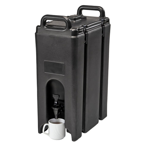 Cambro 500LCD110 Camtainer® 4.75 Gallon Black Insulated Beverage Dispenser