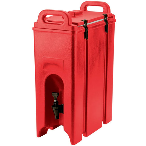 Cambro 500LCD158 Camtainer 4.75 Gallon Hot Red Insulated Beverage Dispenser